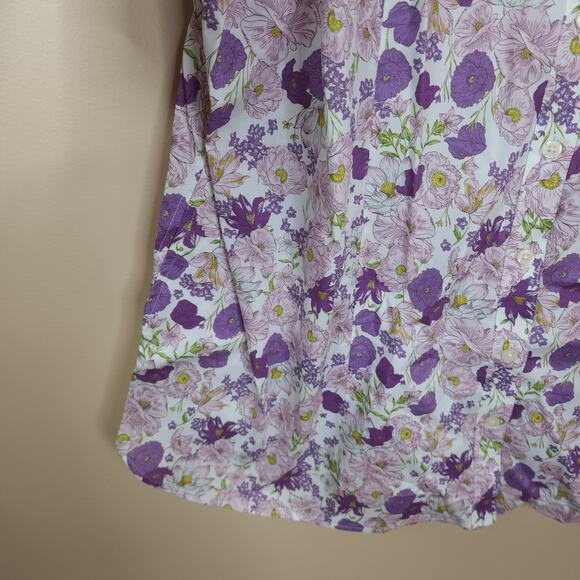 Duluth Wrinklefighter Tunic Lavender Floral Size 1X - Picture 4 of 9